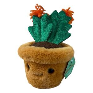 FAO Schwarz 7" Sparklers Plant Christmas Cactus Plush New